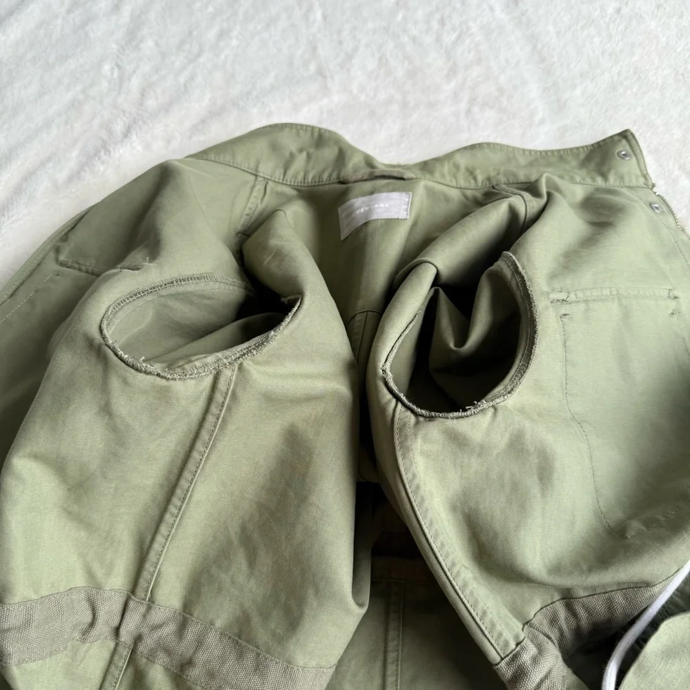 Everlane The Modern Utility Long Sleeve Zip Green Jacket S - Picture 10 of 14